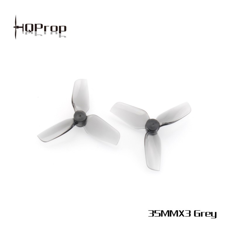 HQ Micro Whoop Prop 35MMX3 Grey - Poly Carbonate - 1MM Shaft