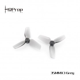 HQ Micro Whoop Prop 35MMX3 Grey - Poly Carbonate - 1MM Shaft 2